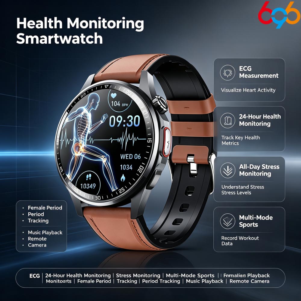 Fall Detection Watch - Erkekler ve Kadınlar için Akıllı Saat,